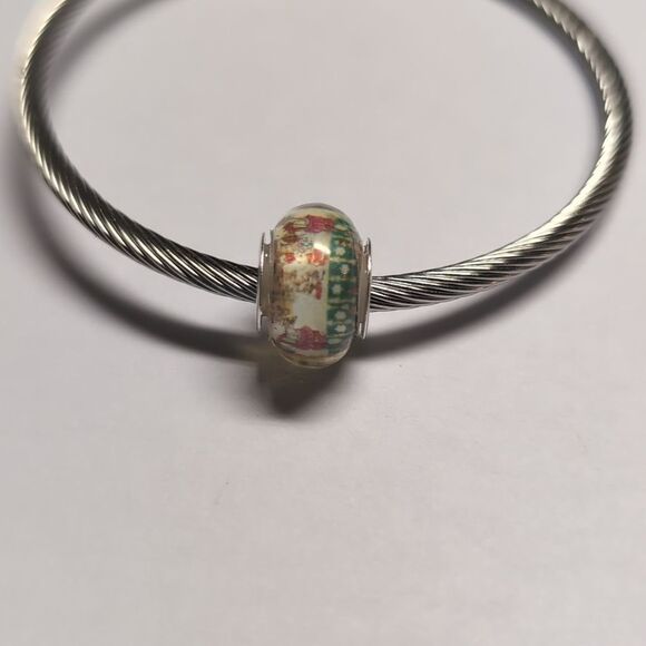 Silver Hello Kitty Christmas Charm for Pandora Style Bracelet - Picture 2 of 5